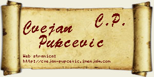 Cvejan Pupčević vizit kartica